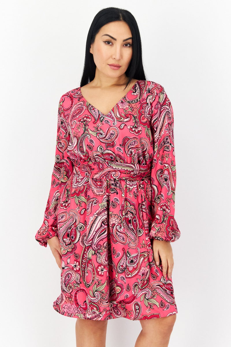 INC Women Paisley Mini Dress, Multicolor - Image 1