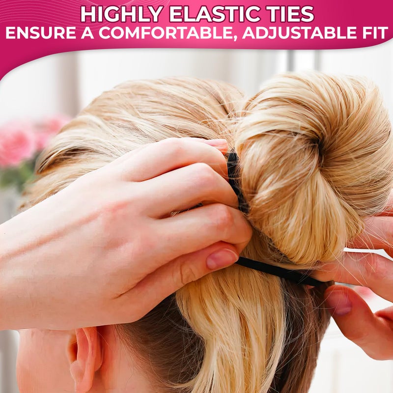 MYCRITEE 100 Pcs Soft Black Hair Ties Bulk â€“ 1.9" Seamless Cotton Ponytail Holders, Small Black Elastic Hair Ties No Damage, Breathable & Gentle to Wear â€“ Elasticity & Strength, Reliable & Strong Hold - Image 5
