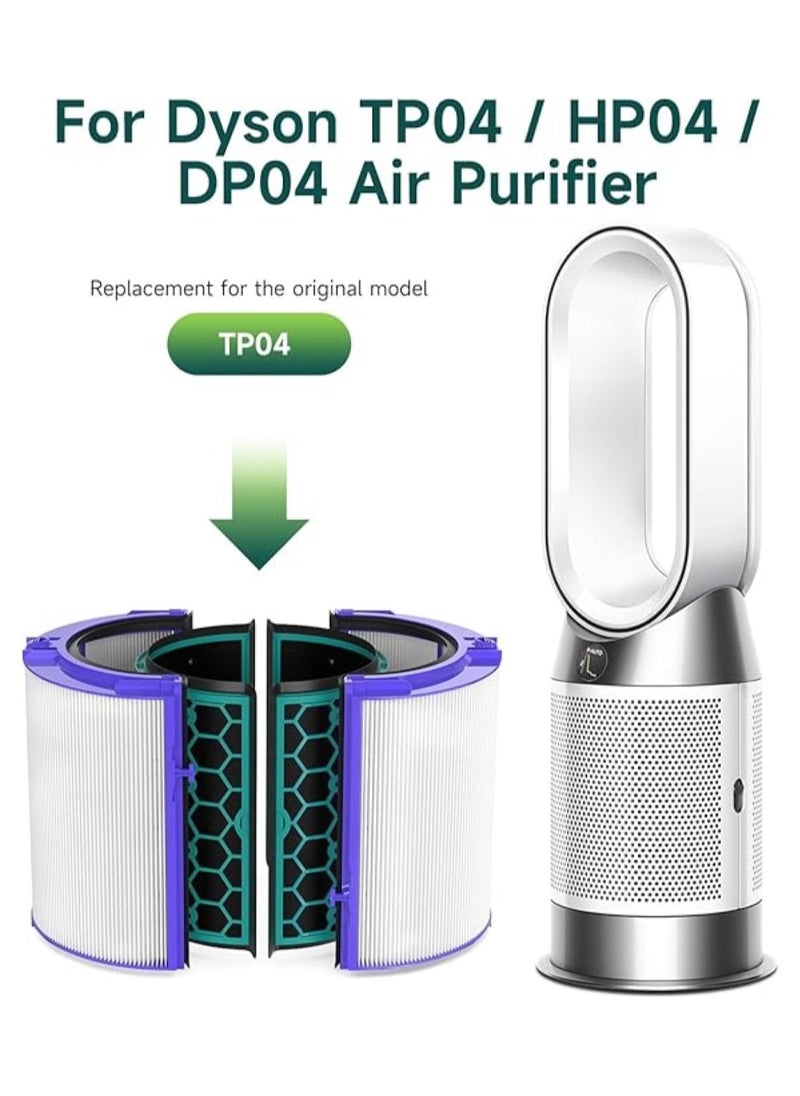Generic - 2-Pack HEPA Filter Replacement for Dyson TP04/HP04/DP04 Air Purifier, 360 Combi Glass Carbon Filter - Image 1