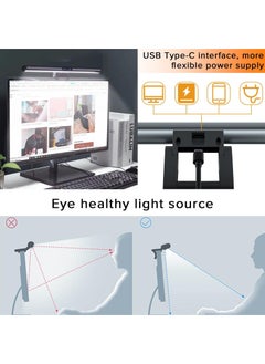 Bukela Computer Monitor Light Strip, Monitor Light with Touch Sensor, Eye Protection No Screen Glare, Dimmable and 3 Color Temperature Computer LED Light, Curved/Flat Screen Desk Lamp  - Image 5