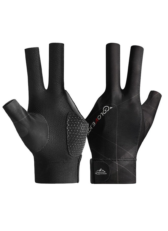 Golovejoy Billiard Gloves, Light And Breathable Three-Finger Gloves, Snooker Table Tennis Non-Slip Gloves Single Pack Suitable For Left Hand  - Image 1