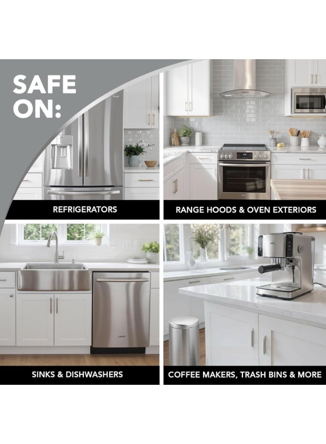 Weiman Stainless Steel Wipes (Large Microfiber Cloth) Removes Fingerprints Residue Water Marks and Grease from Appliances - Works Great on Refrigerators Dishwashers Ovens Grills - Packaging May Vary - Image 4