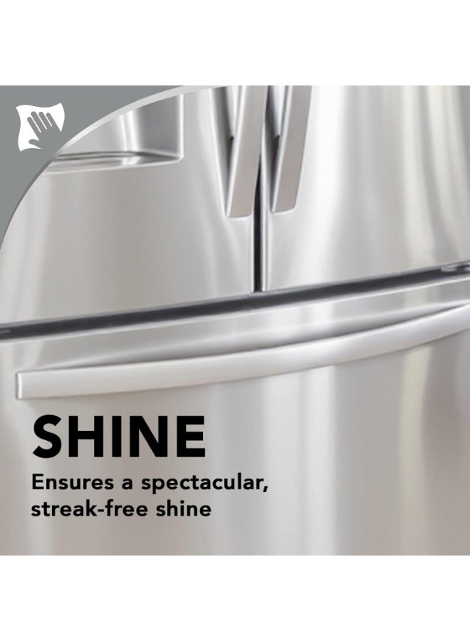 Weiman Stainless Steel Wipes (Large Microfiber Cloth) Removes Fingerprints Residue Water Marks and Grease from Appliances - Works Great on Refrigerators Dishwashers Ovens Grills - Packaging May Vary - Image 2