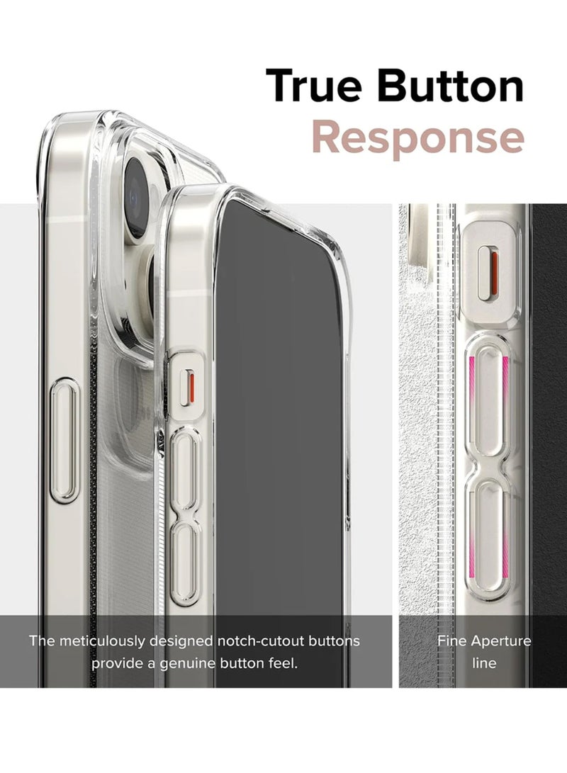 For iPhone 15 Plus Silicone Cover Transparent- Premium 2.0mm TPU Silicon, Enhanced Camera Protection with Lens Shield, Shockproof & Water-Proof Cover for iPhone 15 Plus - Image 2