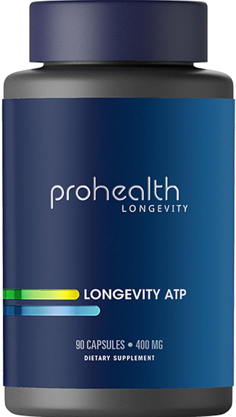 ProHealth Longevity ATP  400 mg X 90 Servings PeakATP Patented Pure ATP to Maintain Cellular Energy Muscle Strength and Cognitive Function Supports Heart Health  Metabolic Efficiency - Image 1