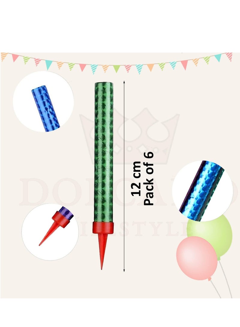 Sparkling Candle Set: 6 fountain birthday candles (12cm) to light up special moments. - Image 2