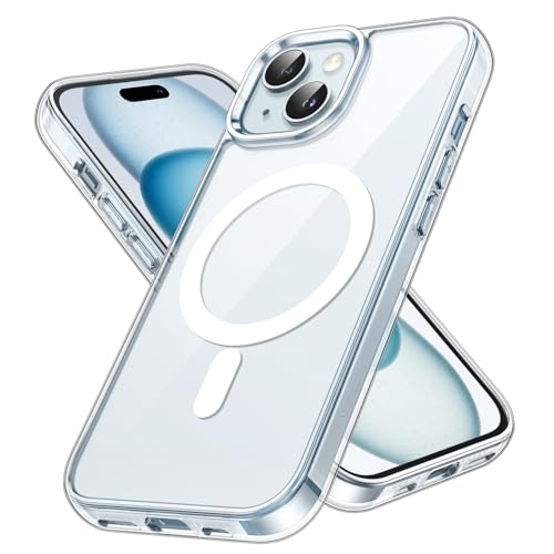 ZedGear for iPhone 15 Case Cover Compatible with Magsafe Anti Yellow Silicone Clear Shockproof Scratch Resistant Protective Phone Soft Silicone Slim Cover for iPhone 15 (Transparent) - Image 1