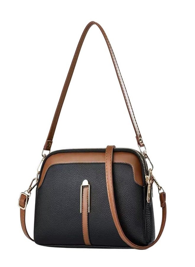 FENSIR® Women’s Small Square Bag Fashion All-Match Ladies Shoulder Crossbody Handbag - Black - Image 1