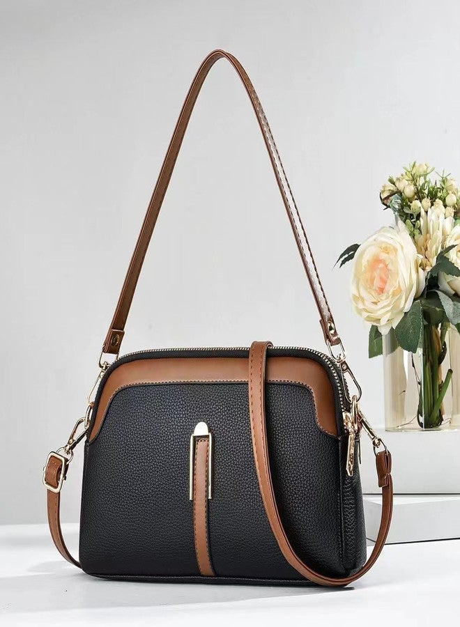 FENSIR® Women’s Small Square Bag Fashion All-Match Ladies Shoulder Crossbody Handbag - Black - Image 5