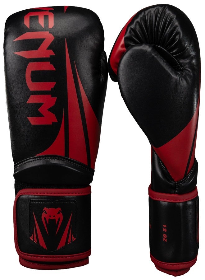 VENUM Challenger 2.5 Boxing Gloves - Black/Red - 16-Ounce - Image 1