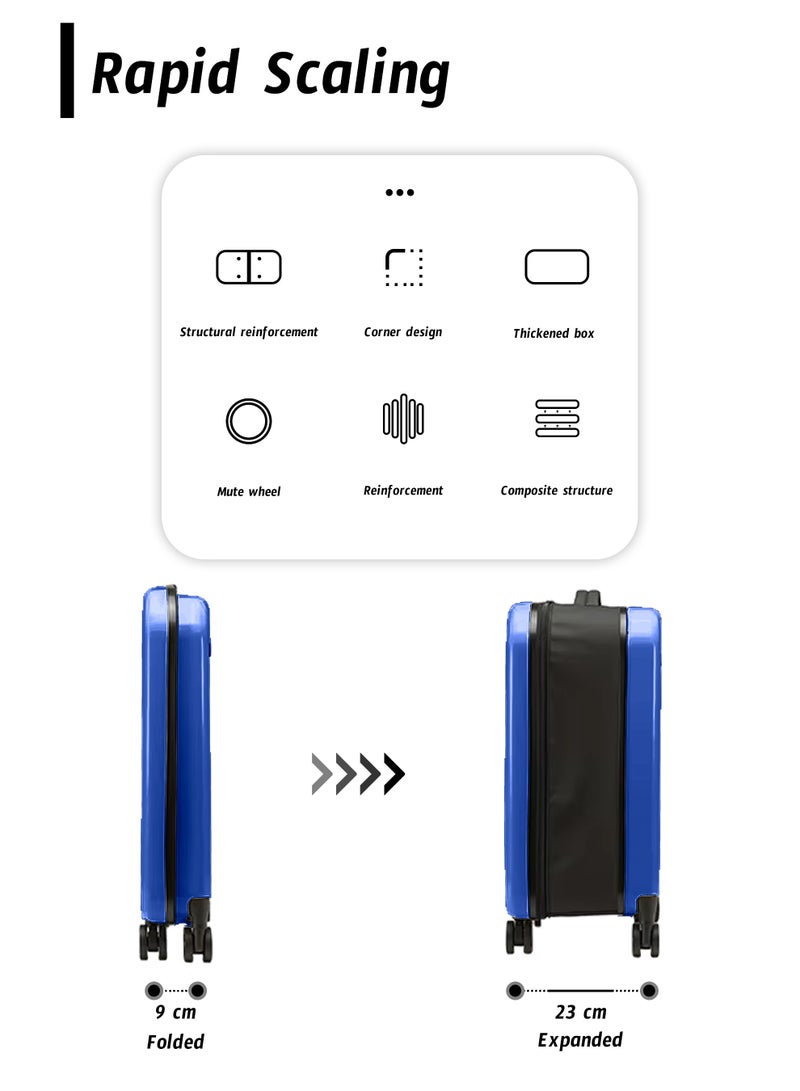 ZAAPPY Space Saving ABS Foldable Cabin Size 20 Inch (7-10kg) Lightweight Luggage, Silent Spinner Wheels Suitcase - Image 2