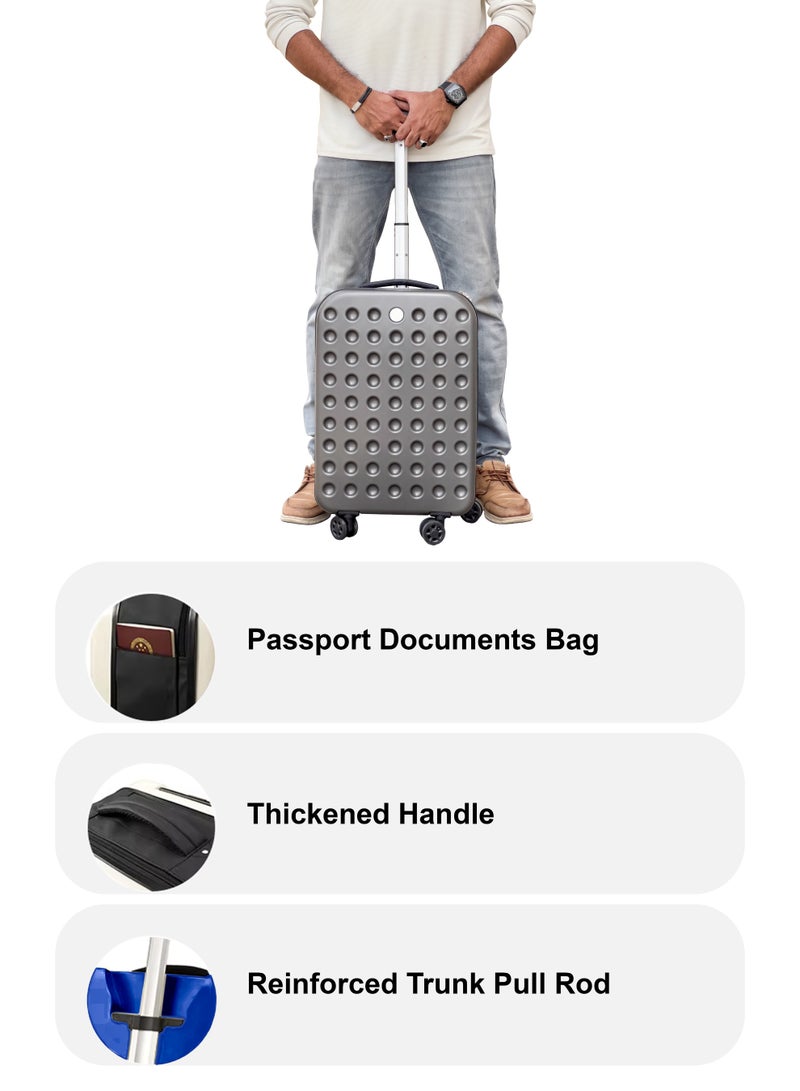 ZAAPPY Space Saving ABS Foldable Cabin Size 20 Inch (7-10kg) Lightweight Luggage, Silent Spinner Wheels Suitcase - Image 5