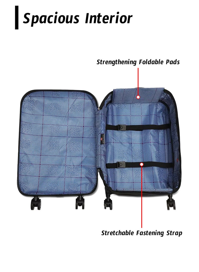 ZAAPPY Space Saving ABS Foldable Cabin Size 20 Inch (7-10kg) Lightweight Luggage, Silent Spinner Wheels Suitcase - Image 3