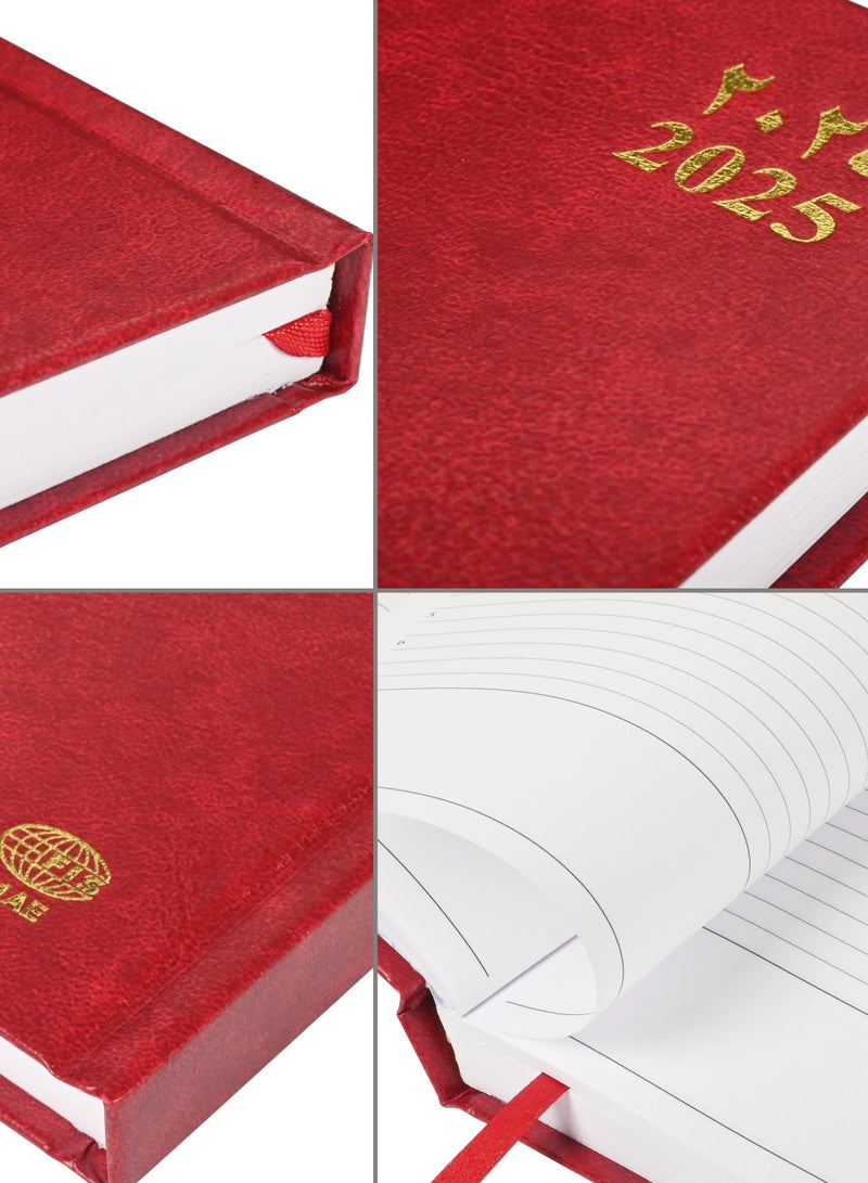 Fis 2025 A5 Diary,Vinyl,  (Arabic/English)  Hard Cover Maroon -FSDI21AE25MR - Image 3