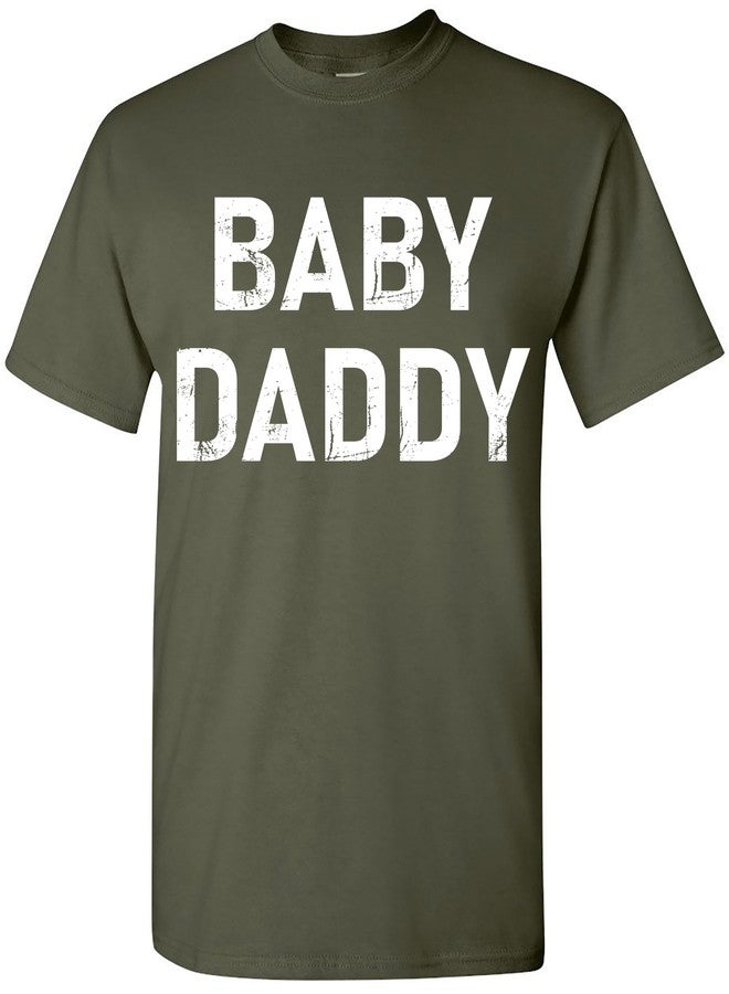 ZUKIY Baby Daddy Funny T-Shirt New Dad Gifts, Humorous Father's Day Unisex T Shirt Military Green XX-Large - Image 1