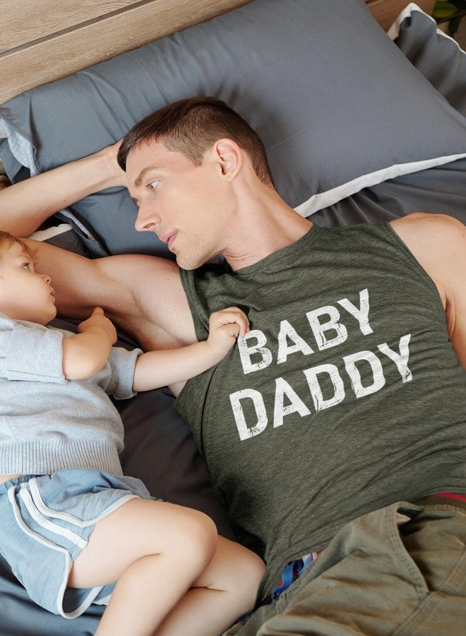 ZUKIY Baby Daddy Funny T-Shirt New Dad Gifts, Humorous Father's Day Unisex T Shirt Military Green XX-Large - Image 2