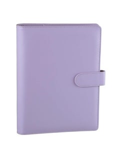 DUNISO PU Leather A6 Binder, 6 Round Ring Binder Planner Notebook Cover For A6 Filler Paper  Purple (80 Sheets A6 Filler Paper Included)  - Image 2