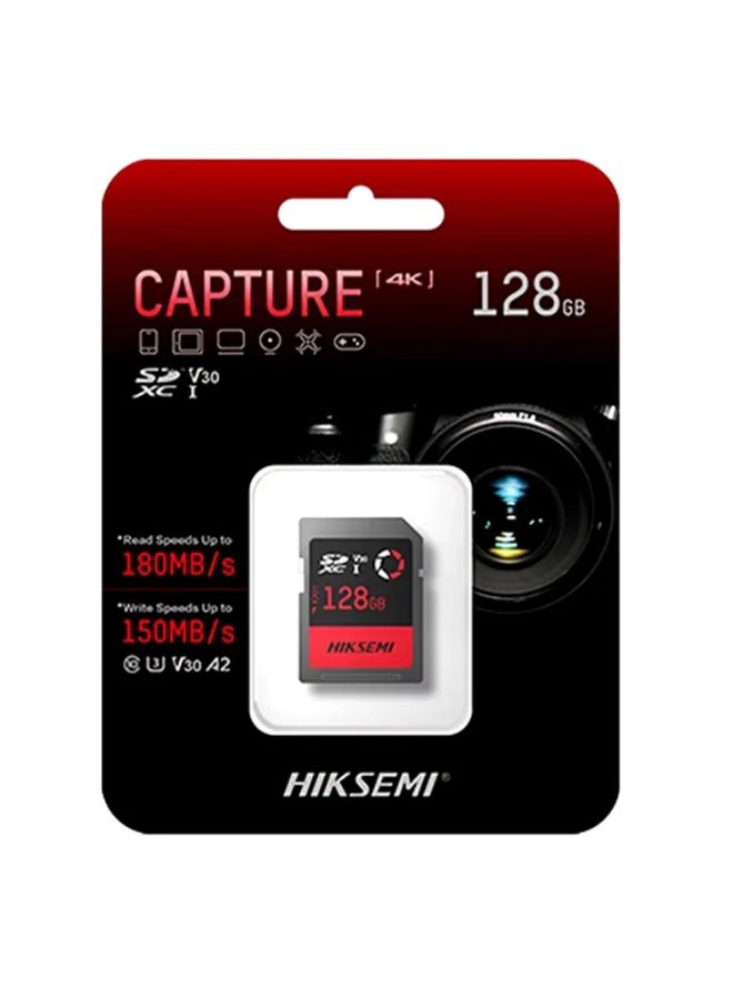 جينرال برو HIKSEMI Capture SDXC 128 GB – فئة V30/UHS‑I Class 10، سرعة قراءة حتى 180 MB/s وكتابة 150 MB/s، مقاومة للماء والصدمات - Image 5