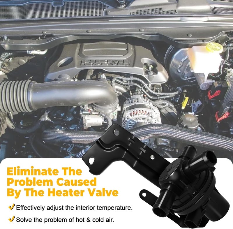 LUKYUCHA 3 Way Coolant Heater Control Valve Compatible with Dodge Ram 1500 2500 3500 4500 2013 2014 2015 2016 2017 2018 Replace 52014892AC 52014892AB 52014892AA - Image 5