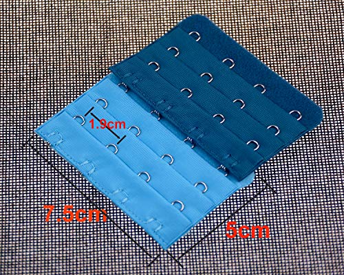 Wowlife Women Bra Extender Strap 4 Hooks 3 Rows Assorted Colors Pack of 15 - Image 4