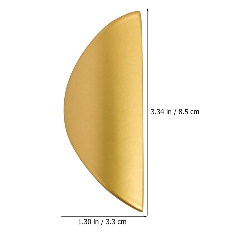Nordic Modern Crescent Cabinet Handles Matte Black Gold Finish 2pcs - Image 3
