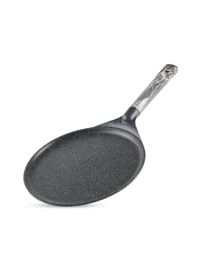 20/22/24/26/28cm Sizes Nonstick Crepe Pan, Granite Coating Flat Skillet Dosa Tawa Tortilla Pan for Pancake, Roti, Omelette, Steak,  and Frying Egg, PFOA Free, with Ergonomic Stay-Cool Handle