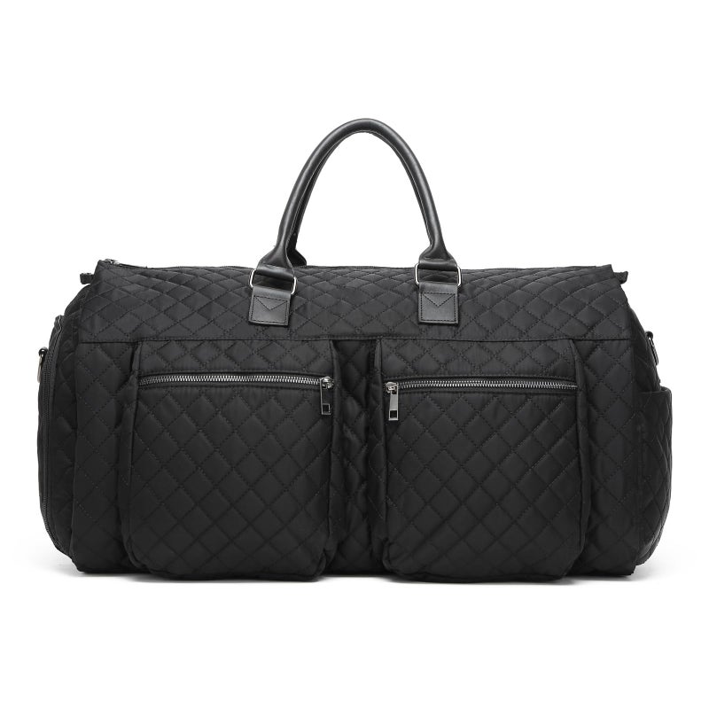 seyfocnia Garment Bags for TravelConvertible Carry on Garment Duffle Bags for Hanging Clothes 2 in 1 Hanging Suitcase Suit Bags Weekender Bag with Shoe Pouch for Women Black