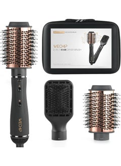 2 in 1 WeChip Hot Air Brush  Detachable Hair Dryer  Ceramic Negative Ion Blow Dryer for Drying Straightening Curling 3 Temp Settings