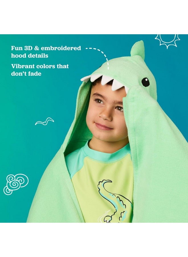 Sainteve مجموعة مناشف استحمام قطنية للأطفال من سانت إيف، 2 قطعة، مناشف شاطئ أو حمام للأطفال الصغار والكبار، على شكل سمكة قرش، وردي وبنفسجي - Image 5