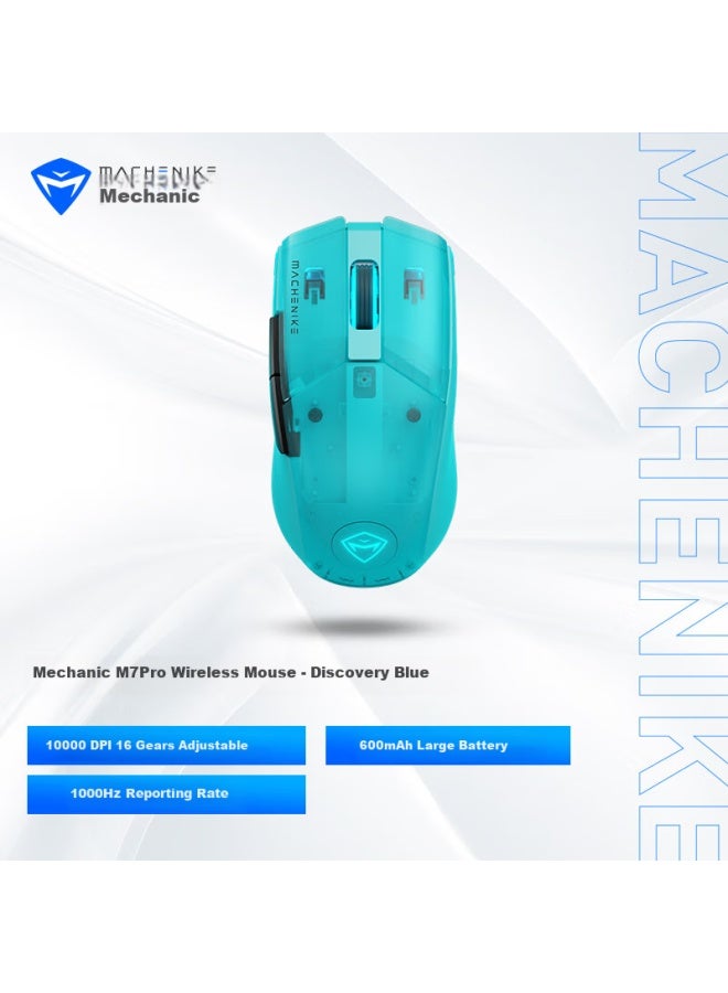 Machenike M7pro Wired/wireless Dual Mode Mouse 8925 Gaming Mouse Ergonomic Symmetrical Lightweight Mouse - Discovery Blue - Image 1