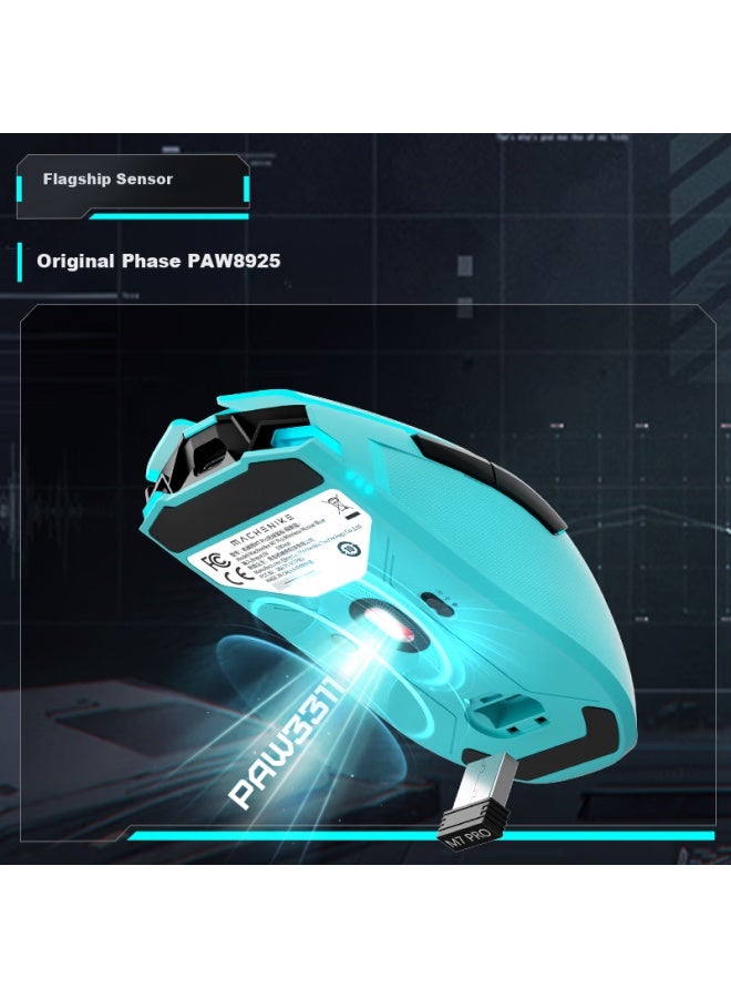 Machenike M7pro Wired/wireless Dual Mode Mouse 8925 Gaming Mouse Ergonomic Symmetrical Lightweight Mouse - Discovery Blue - Image 3