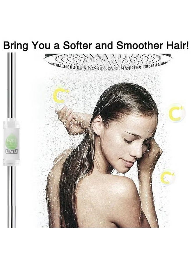 هالونهي فلتر دش H201 ، معتاد على الثمالة للدش ، مرشح رأس الدش بفيتامين سي ، منقي الماء العسر ، فلتر دش الكلور والفلورايد ، رأس دش ترشيح تنقية المياه مع الخرز ، بشرة صحية ، سهلة التركيب (الصنوبري) - Image 2