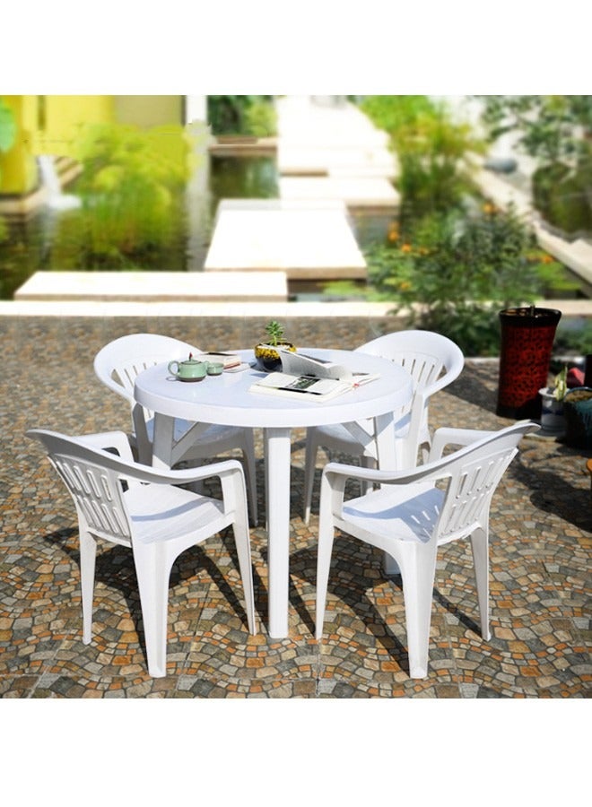 JCB CHIC 5 Piece Outdoor Patio Furniture Sets, All Weather Outdoor Table and Chair Set, Table and  4  Chairs for Picnic, Event, Training, Outdoor Activities, at Home and Commercial Use - Image 1
