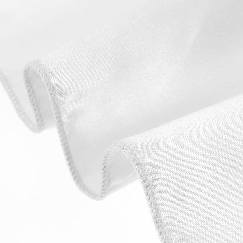 White Satin Wedding Napkins 8pcs Soft Smooth Table Napkins for Banquet Party Home Restaurant Decor - Image 3