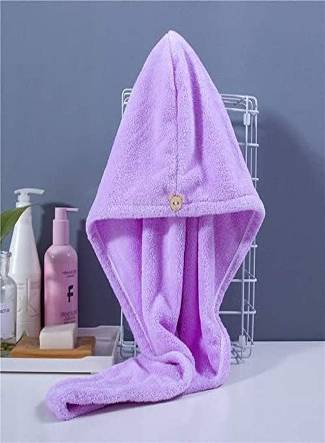 Oblivion Microfiber Hair Towel Wrap 1 Pc - Soft Super Absorbent, Quick-Dry Turban with Magic Button Closure, Lightweight & Ideal for Thick, Curly, Long, Short Hair, Bath & Salon Accessory for Women - Image 4