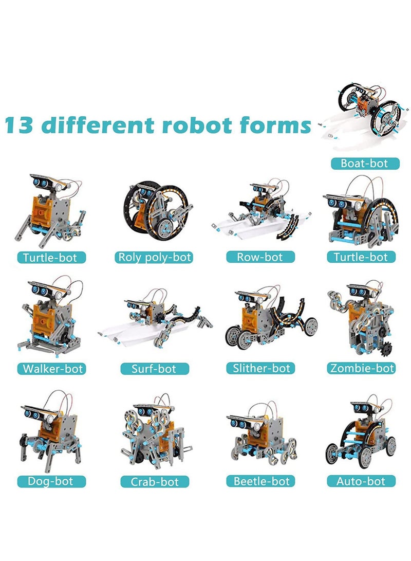 MIXDE 13-in-1 STEM Solar Robot Kit, Learning and Educational Toys for Kids, Science Building Toys DIY Science Kits Gift, Science Experiment Set Gifts Toys for Boys Girls Teens - Image 2