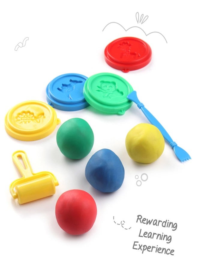 FIRSTCRY INTELLISKILLS Intelliskills Premium 4 in 1 Dig-Dag Dough Clay Set for Kids | Vibrant Colors, Creative Designs, 8 Plastic Moulds | Art & Craft Activity Birthday Gift Toys for Boys & Girls | 3+ Years - Image 5