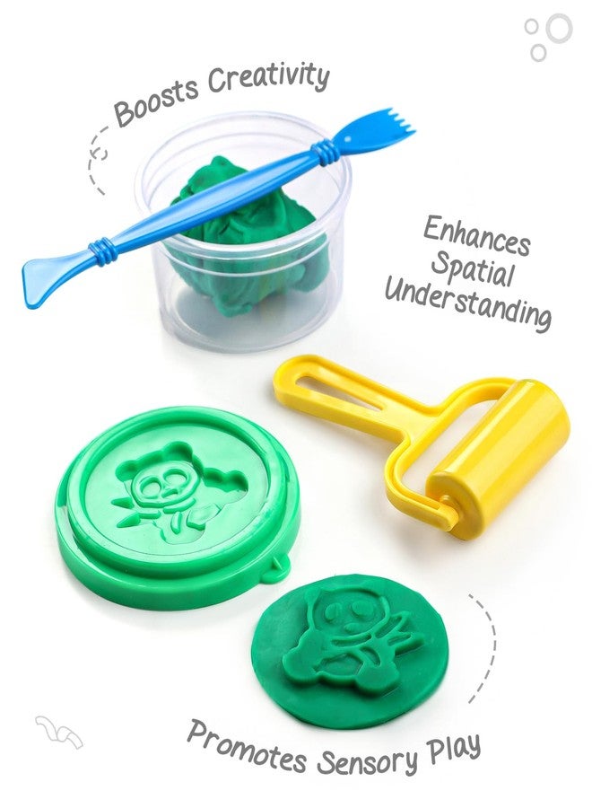 FIRSTCRY INTELLISKILLS Intelliskills Premium 4 in 1 Dig-Dag Dough Clay Set for Kids | Vibrant Colors, Creative Designs, 8 Plastic Moulds | Art & Craft Activity Birthday Gift Toys for Boys & Girls | 3+ Years - Image 4