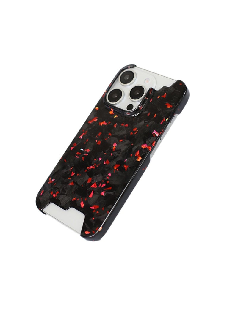 SOLARAE Real Aramid Carbon Fiber For iPhone 15 Pro Case Cover (Red) - Image 3