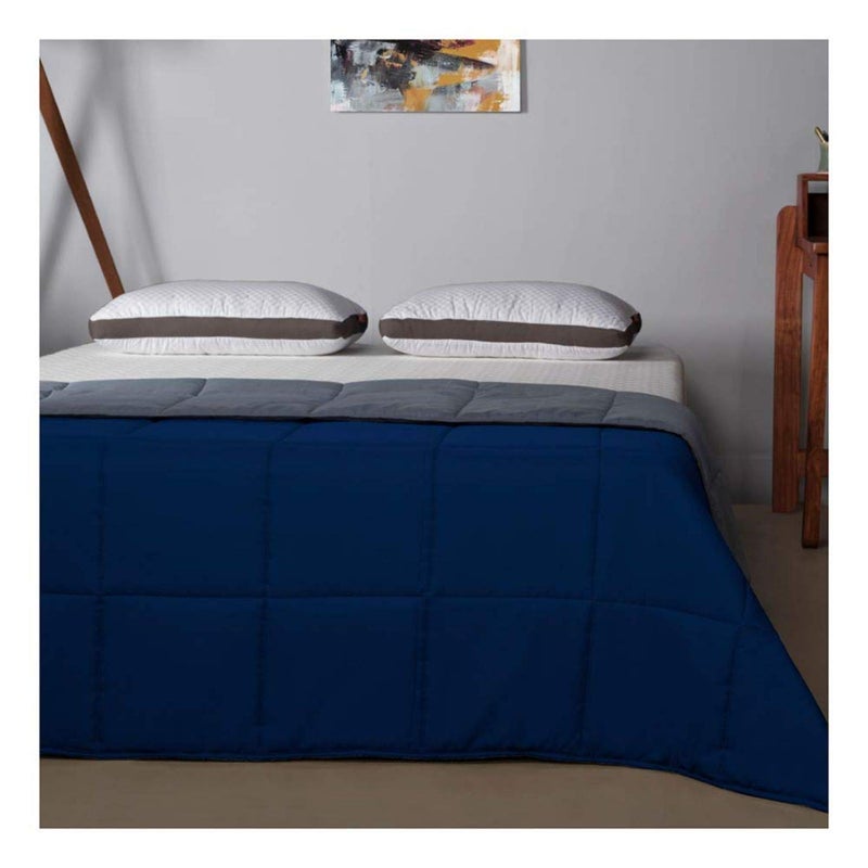 SVT SVT Microfiber 200TC Comforter Double Bed_Blue Grey  - Image 4