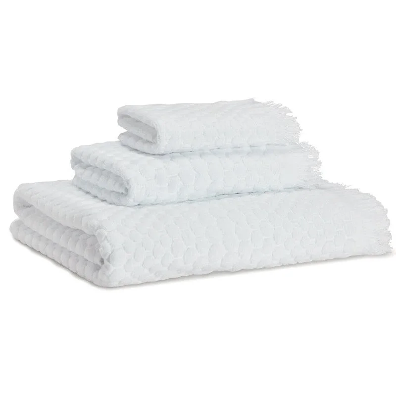 DWELL Kassatex Lorena Turkish Wash Towel White 12X12Cm