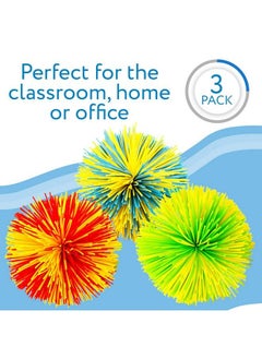 IMPRESA The Original 3 Pack Monkey Stringy Balls Squeeze And Fidget Toys For Kids And Adults With Adhd And Autism Bpa/Phthalate/Latexfree (3 Color Designs)  - Image 5