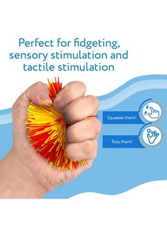 IMPRESA The Original 3 Pack Monkey Stringy Balls Squeeze And Fidget Toys For Kids And Adults With Adhd And Autism Bpa/Phthalate/Latexfree (3 Color Designs)  - Image 4