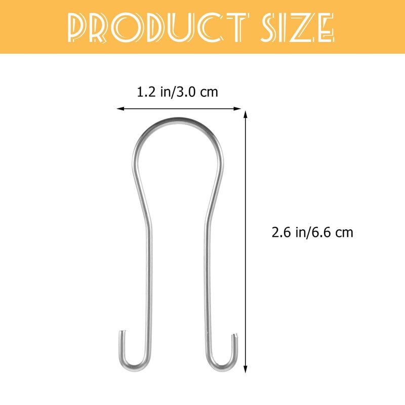 50 Pieces Heavy Duty Stainless Steel Double Sided Shower Hooks Over Glass Shower Door Towel Robe Holder For Bathroom Storage - Image 3