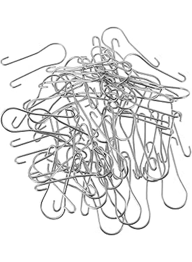 50 Pieces Heavy Duty Stainless Steel Double Sided Shower Hooks Over Glass Shower Door Towel Robe Holder For Bathroom Storage - Image 1
