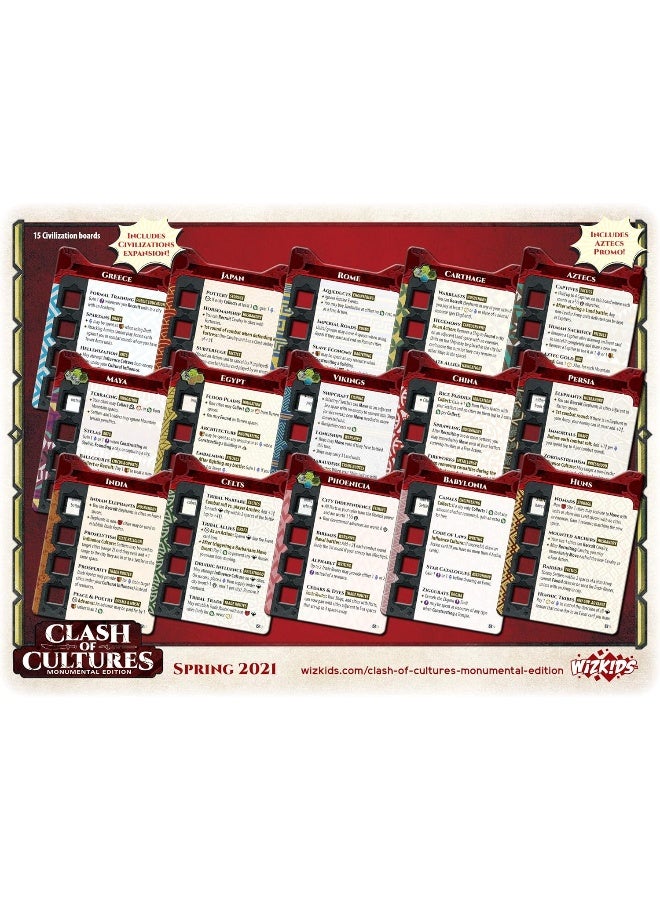Wizkids Clash Of Cultures: Monumental Edition | Board Game - New Edition, One Size - Image 3