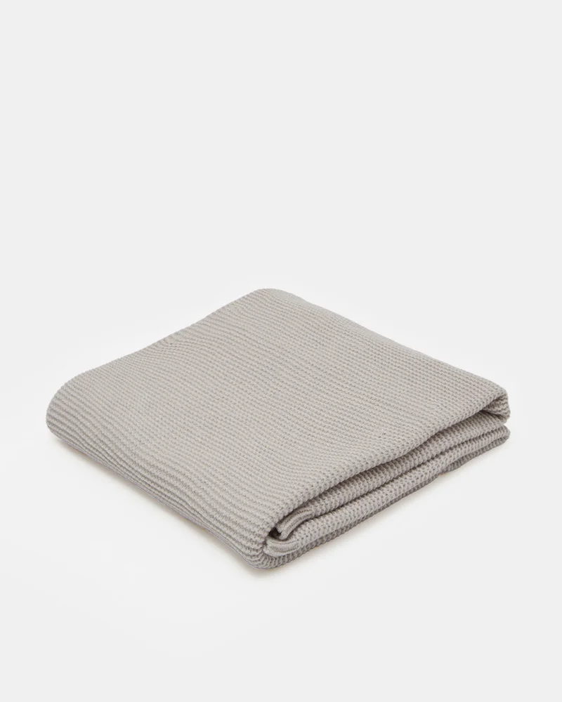 Redtag Baby Beige Knitted Blanket With Cap
