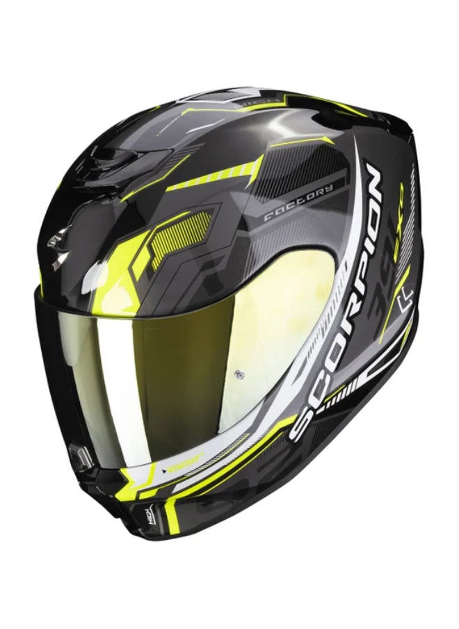 SCORPION EXO-391 HAUT Black-Silver-Neon yellow L 