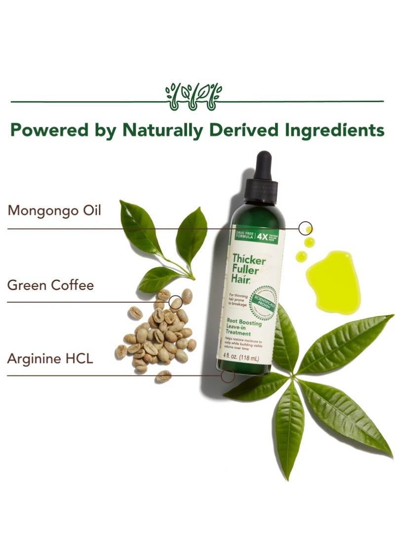 Thicker Fuller Hair Scalp and Root Treatment â€“ Advanced Thickening Leave-In Formula â€“ Restores Moisture, Strengthens Roots, and Boosts Volume â€“ Mongongo & Green Coffee Oils â€“ 118ml - Image 5