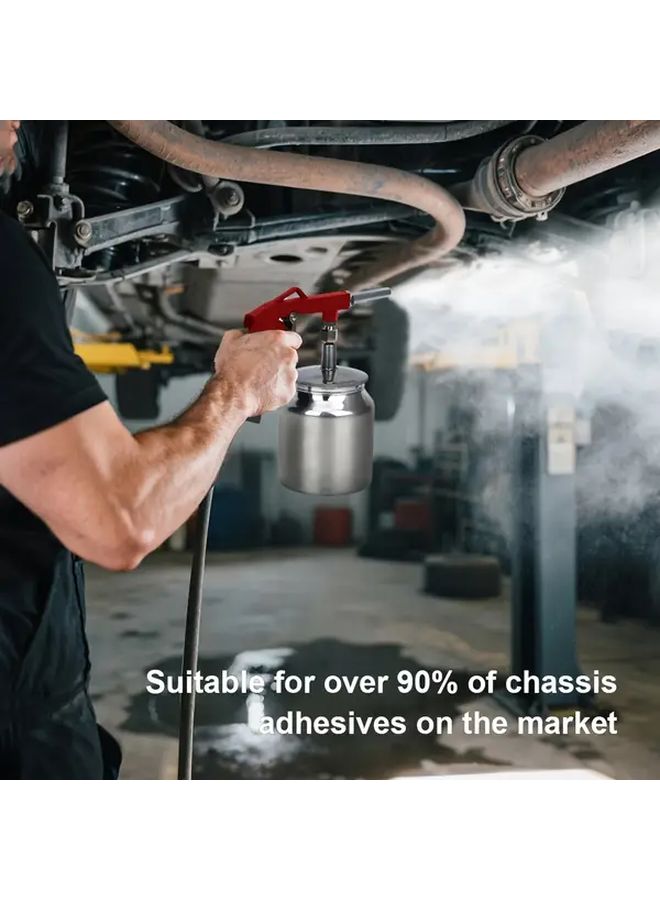 Suction Feed Sandblaster Pistol Red Diamond Handheld Non Electric Air Base Coating Spray Gun For Compressor Rust Prevention Splash Proof Paint Truck Bed Liner Rubberized Primer Pneumatic Automotive Sandblasting Machine - Image 3
